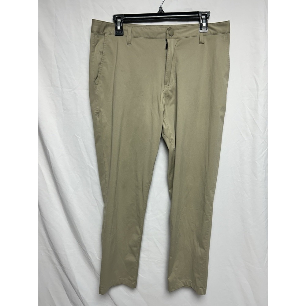 Rhone Commuter Pants Classic Fit Stretch Performance Tech Chino 33x30 Mens Beige